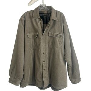 Chesterfield Shacket Mens XXL Tan Shirt Corduroy Flannel Lined Chore Barn Coat